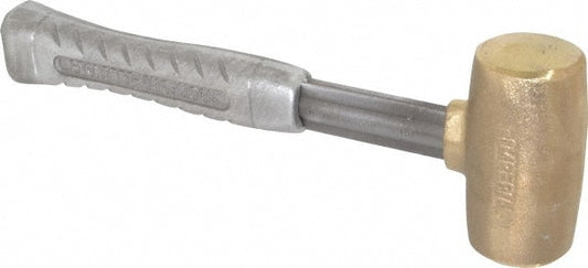 American Hammer AM4BRAG Non-Marring Hammer, 4 lb, 1-3/4" Face Dia, Brass Head