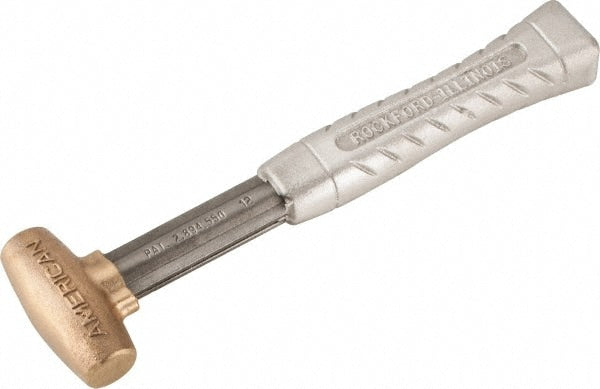 American Hammer AM1BZAG Non-Marring Hammer, 1 lb, 1" Face Dia, Bronze Head