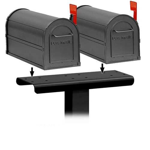 Mailboxes 4882BLK Salsbury Spreader - 2 Wide - for Rural Mailboxes and Townhouse Mailboxes - Black