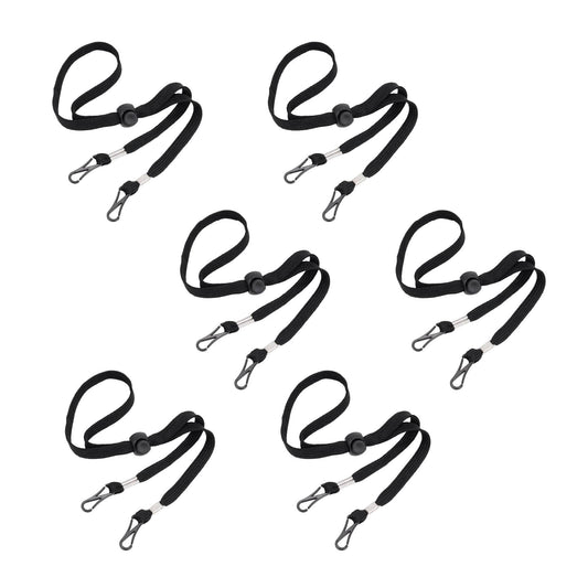 Ergodyne 48847 Skullerz 8811 Face Covering Lanyard (6-Pack)  (Black)