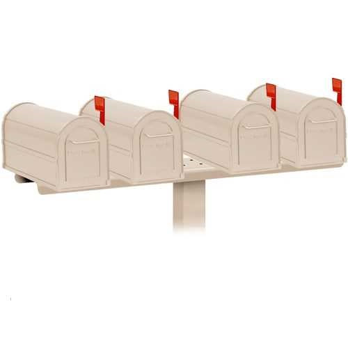 Mailboxes 4884BGE Salsbury Spreader - 4 Wide - for Rural Mailboxes - Beige