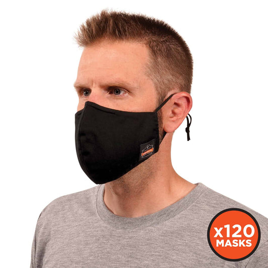 Ergodyne 48851 Skullerz 8800 Contoured Face Cover Mask - Reusable, Cotton