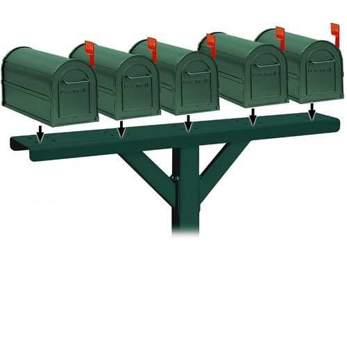 Mailboxes 4885GRN Salsbury Spreader - 5 Wide with 2 Supporting Arms - for Rural Mailboxes - Green