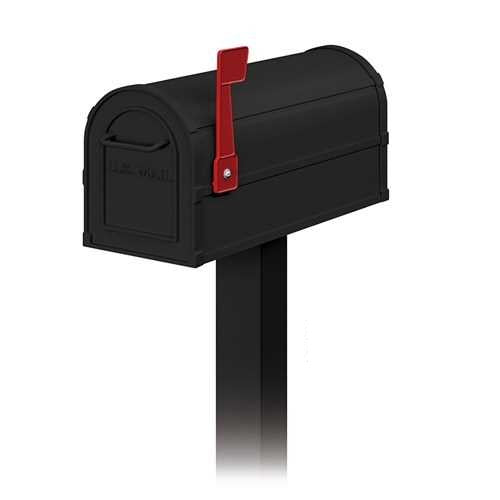 Mailboxes 4895BLK Salsbury Standard Mailbox Post - In-Ground Mounted - Black