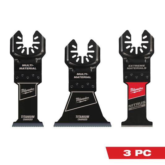 Milwaukee Tool 49-10-9005 3 PC Multi-Material Universal Fit Oscillating Multi-Tool Blade Set, 1 ST