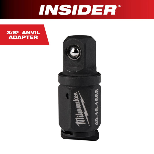 Milwaukee Tool 49-16-1668 INSIDER Box Ratchet 3/8" Anvil Adapter, 1 EA