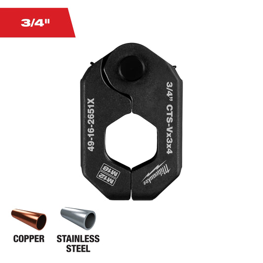 Milwaukee Tool 49-16-2651X 3/4" CTS-V Pivoting Press Ring for M18 & M12 FORCE LOGIC Press Tools, 1 EA
