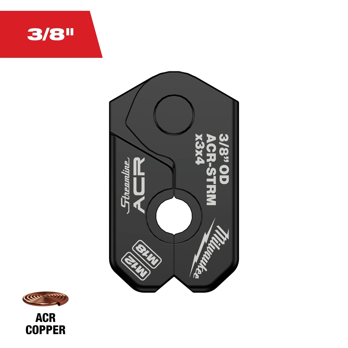 Milwaukee Tool 49-16-2652MX 3/8" Streamline ACR Pivoting Press Ring for M12 and M18 FORCE LOGIC Press Tools, 1 EA
