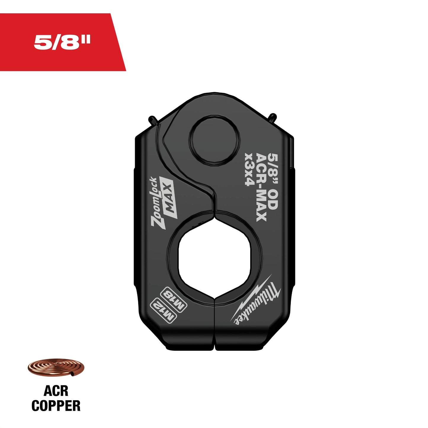 Milwaukee Tool 49-16-2654ZX 5/8" ZoomLock MAX and MaxiPro Pivoting Press Ring for M12 and M18 FORCE LOGIC Press Tools, 1 EA