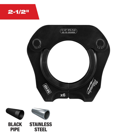 Milwaukee Tool 49-16-2656BX 2-1/2" IPS-P Pivoting Press Ring for M18 FORCE LOGIC Long Throw Press Tool, 1 EA