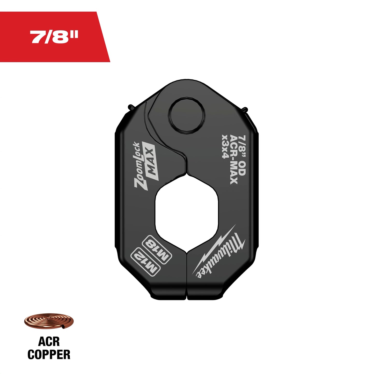 Milwaukee Tool 49-16-2656ZX 7/8" ZoomLock MAX and MaxiPro Pivoting Press Ring for M12 and M18 FORCE LOGIC Press Tools, 1 EA
