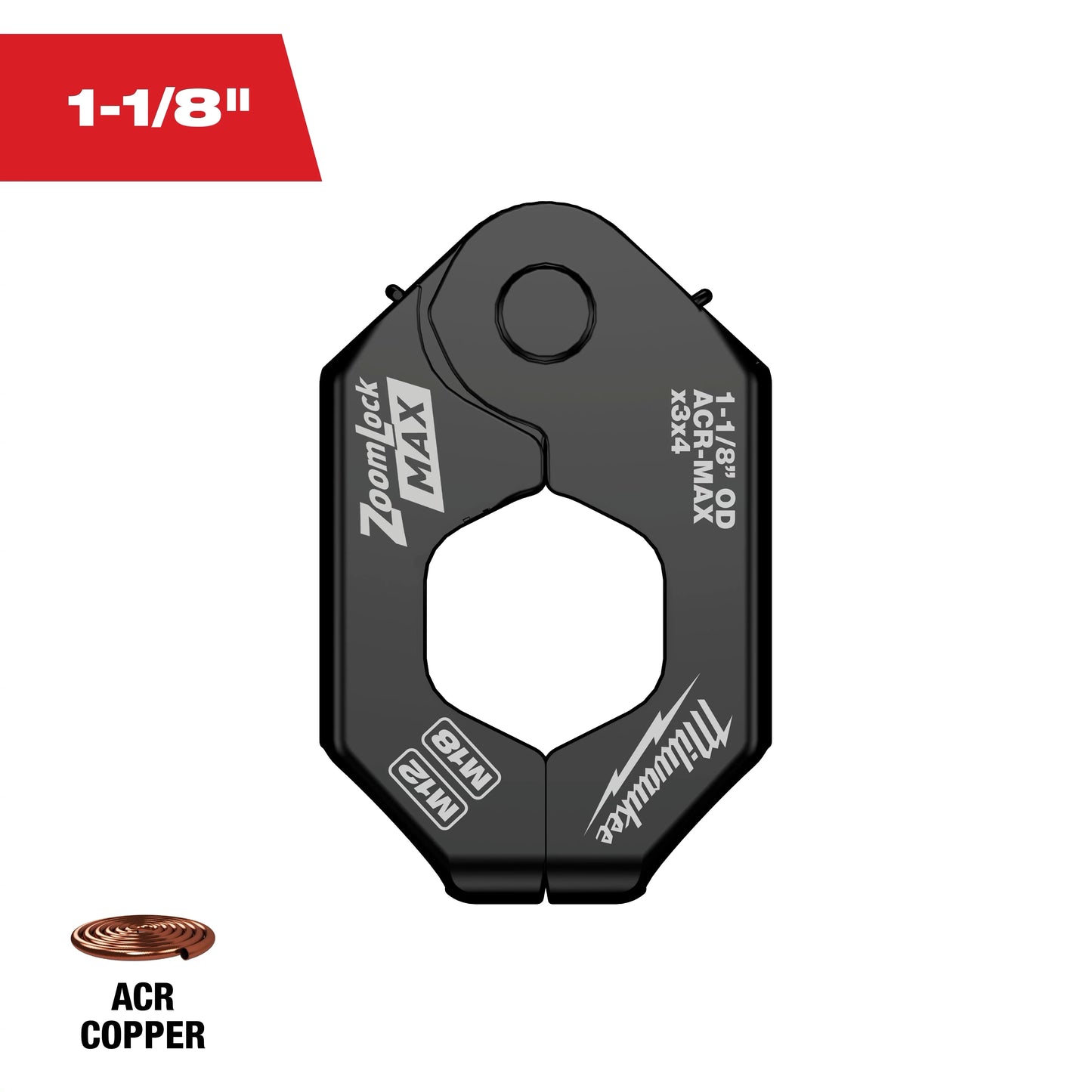 Milwaukee Tool 49-16-2657ZX 1-1/8" ZoomLock MAX and MaxiPro Pivoting Press Ring for M12 and M18 FORCE LOGIC Press Tools, 1 EA