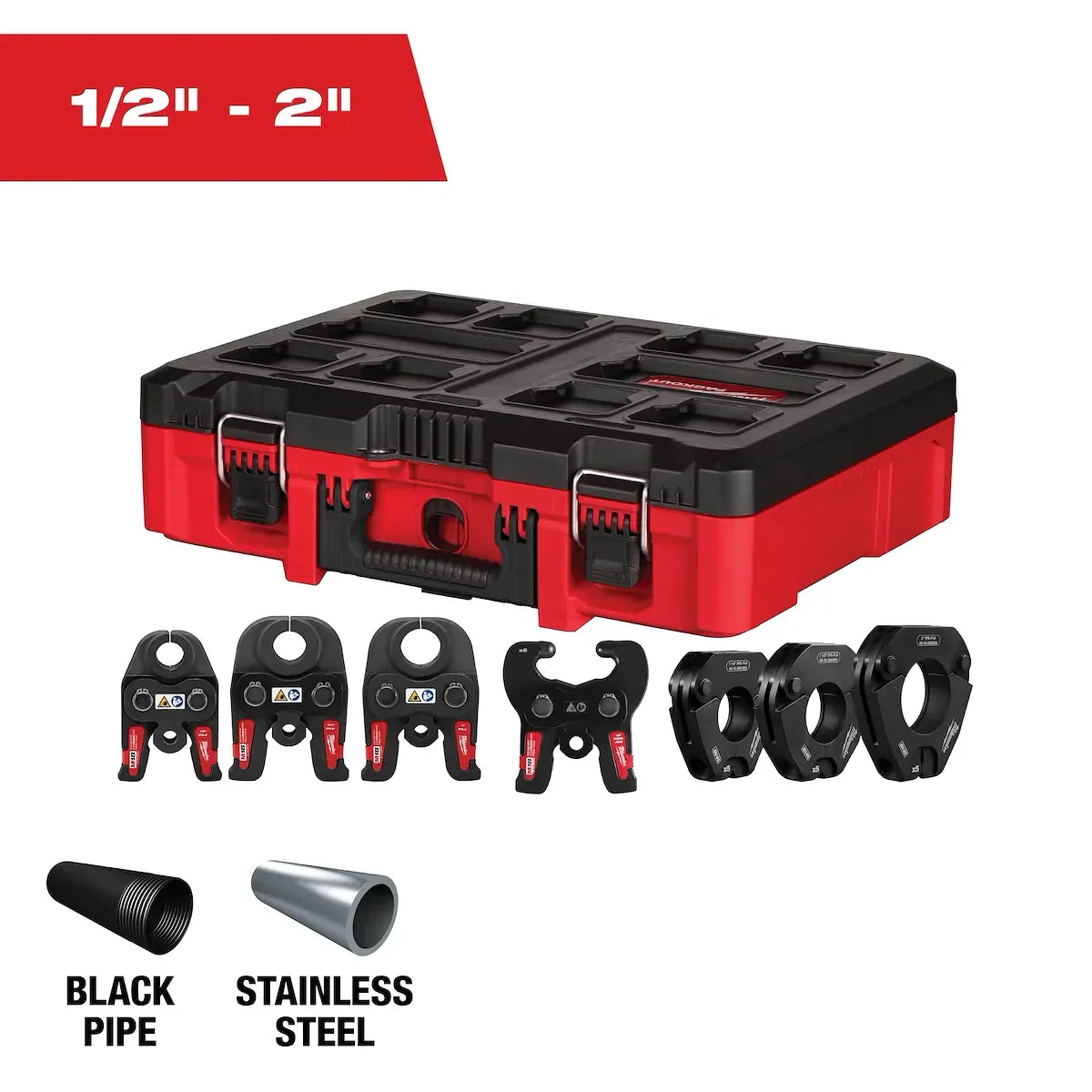 Milwaukee Tool 49-16-2683 1/2" - 2" IPS-P Jaw and Pivoting Press Ring Kit for M18 FORCE LOGIC Press Tools, 1 ST