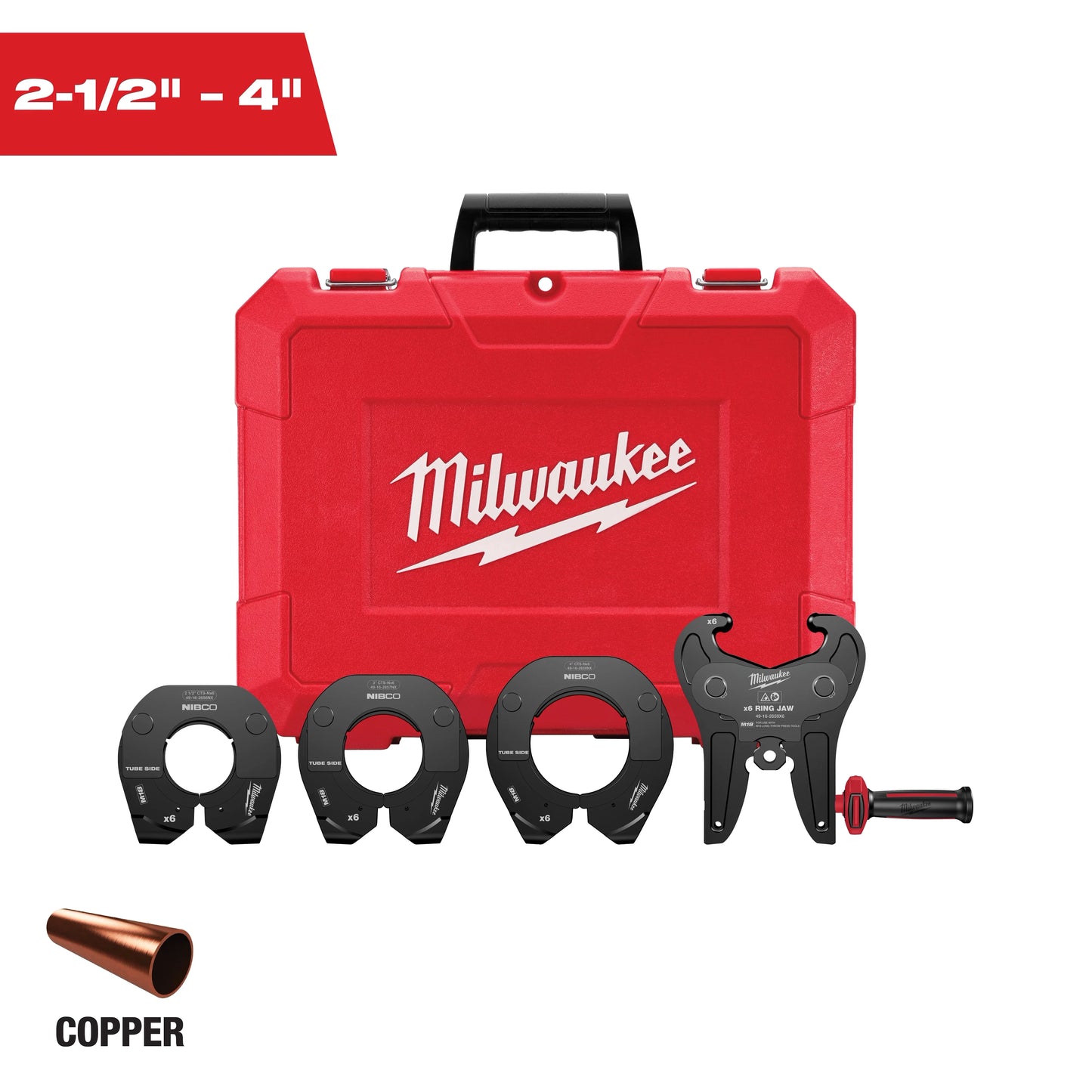 Milwaukee Tool 49-16-2690NX 2-1/2" - 4" NIBCO® Press Ring Kit for M18™ FORCE LOGIC™ Long Throw Press Tool, 1 ST