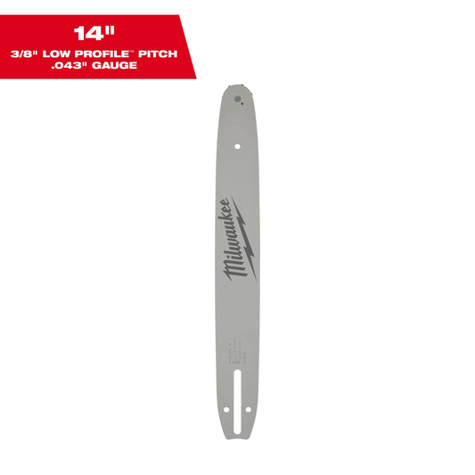 Milwaukee Tool 49-16-2756 14" 3/8" LOW PROFILE™ Pitch, .043" Gauge Guide Bar, 1 EA