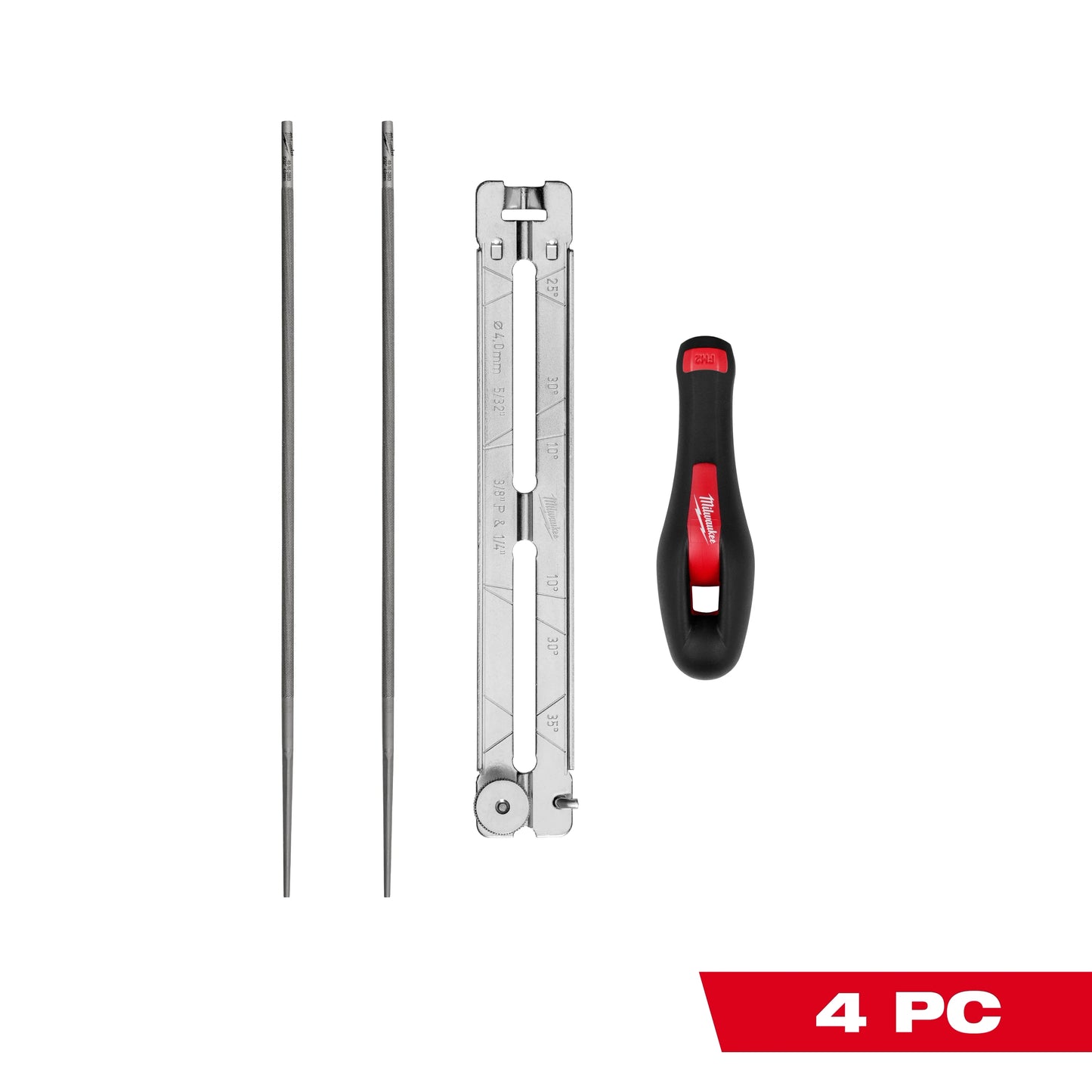 Milwaukee Tool 49-16-2881 4pc 5/32” Saw Chain Sharpening Set, 1 ST