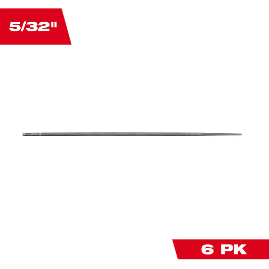Milwaukee Tool 49-16-2883 5/32” Round File for Saw Chain 6 PK, 6 EA/PK