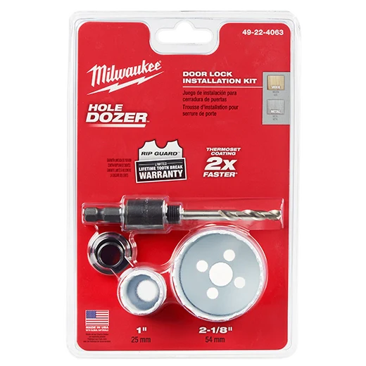 Milwaukee Tool 49-22-4063 HOLE DOZER™ Door Lock Hole Saw Kit, 1 ST