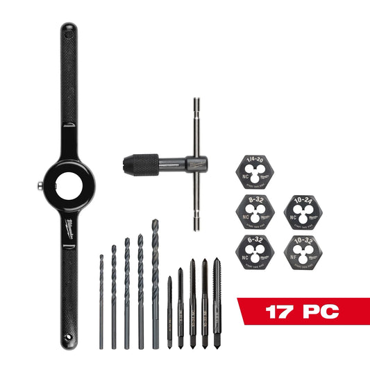 Milwaukee Tool 49-22-5600 17PC SAE Tap and Die Set, 1 ST