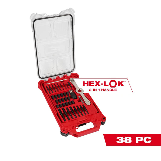 Milwaukee Tool 49-22-5604 38PC SAE Tap & Die PACKOUT™ Set w/ HEX-LOK™ 2-in-1 Handle, 1 ST