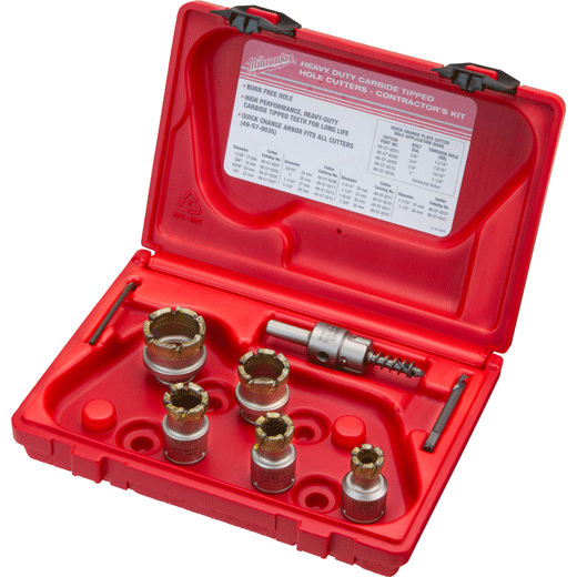 Milwaukee Tool 49-22-8210 7PC Quick Change Steel Plate Carbide Hole Cutter Set, 1 ST