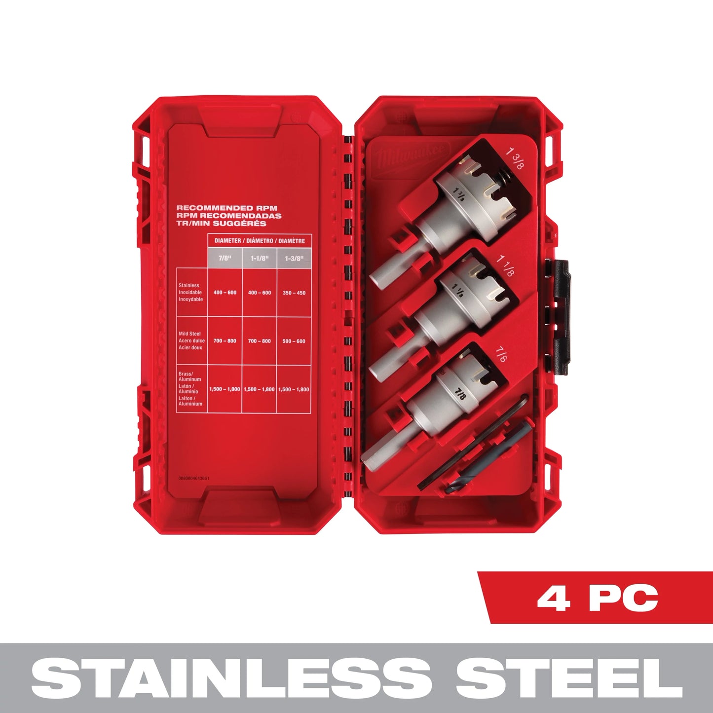 Milwaukee Tool 49-22-8610 One-Piece Carbide Hole Cutter Set - 4PC, 1 ST