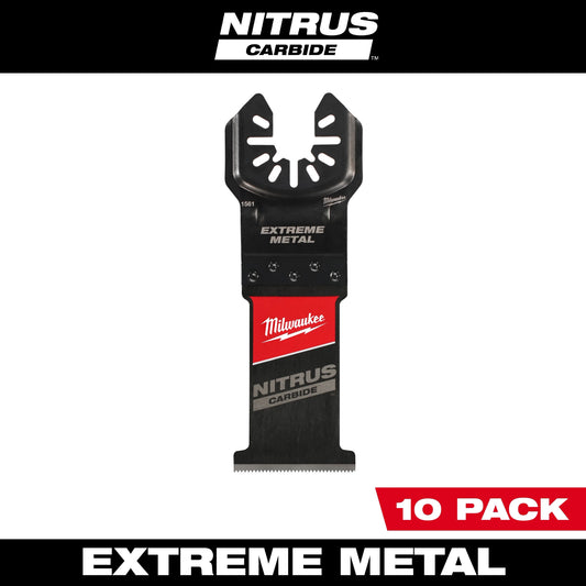 Milwaukee Tool 49-25-1569 Universal Fit OPEN-LOK NITRUS CARBIDE Extreme Metal Multi-Tool Blade, 10 EA/PK