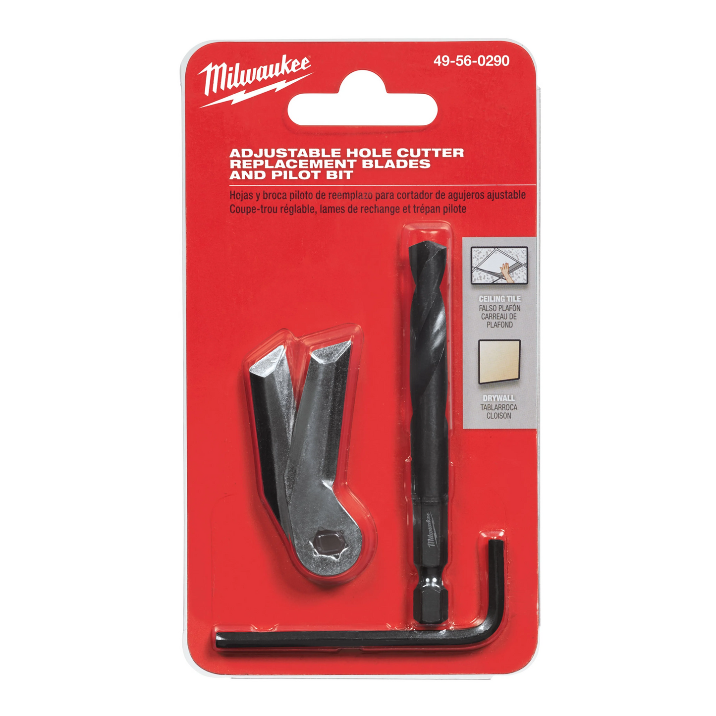 Milwaukee Tool 49-56-0290 Adjustable Hole Cutter Replacement Blade and Pilot Bit, 1 EA