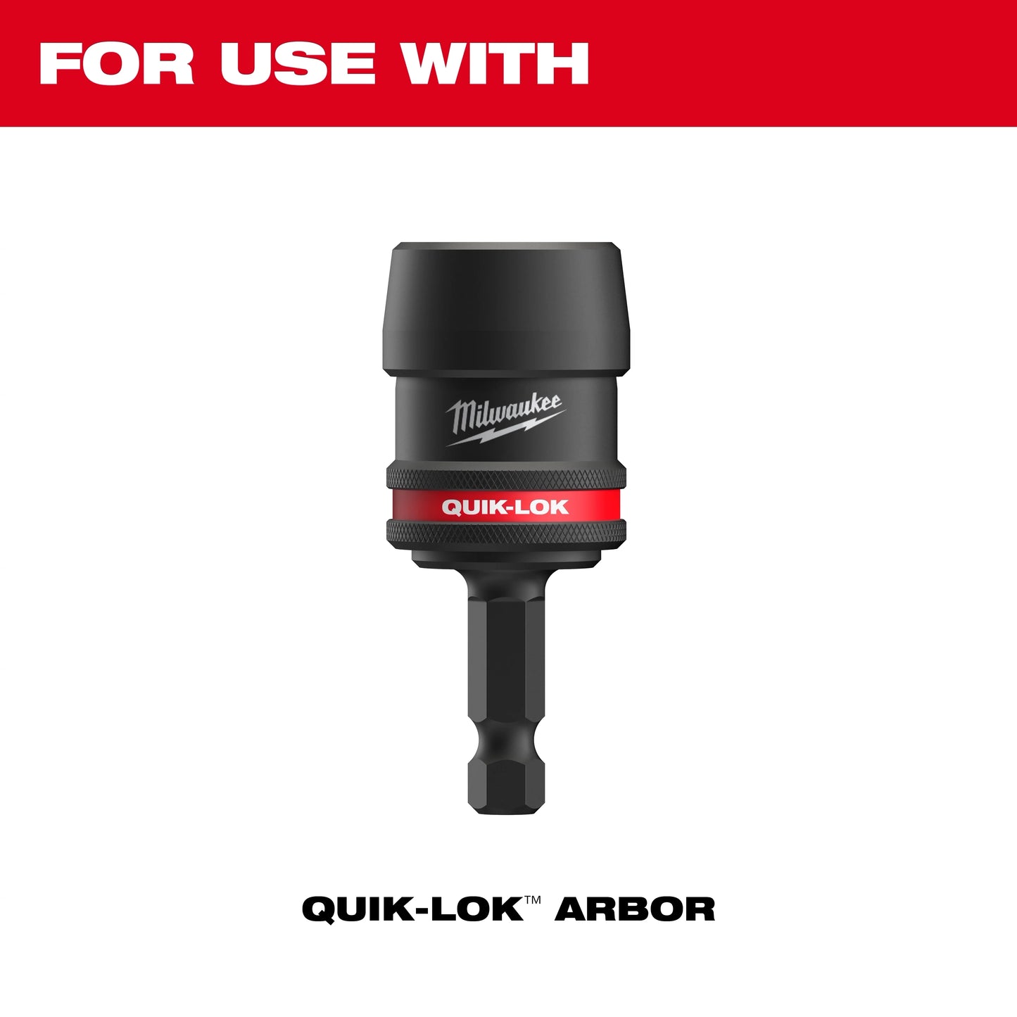 Milwaukee Tool 49-56-7576 Hole Enlargement Thread Adapter for QUIK-LOK Arbors, 1 EA