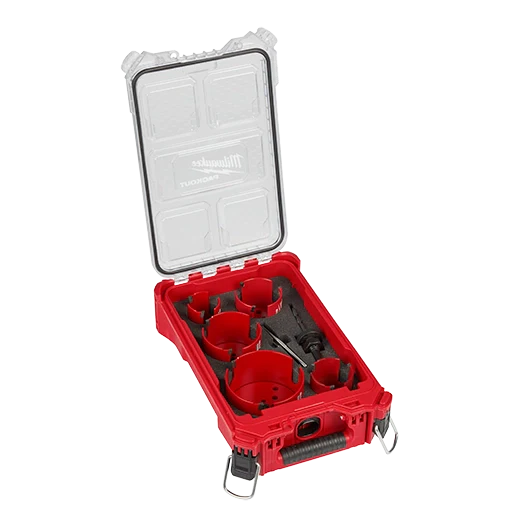 Milwaukee Tool 49-56-9295 9 PC BIG HAWG™ with Carbide Teeth Hole Saw Kit w/ PACKOUT™ Compact Organizer, 1 EA