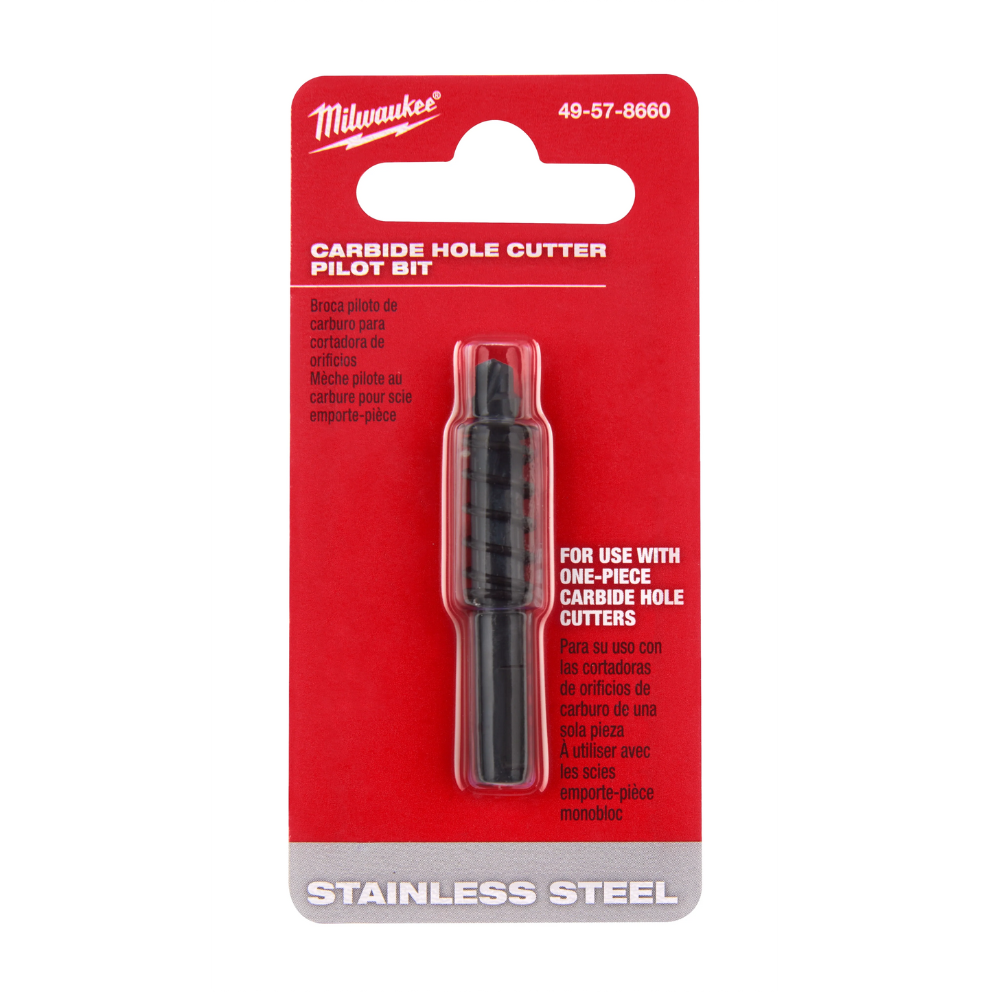 Milwaukee Tool 49-57-8660 Carbide Hole Cutter Pilot Bit, 1 EA