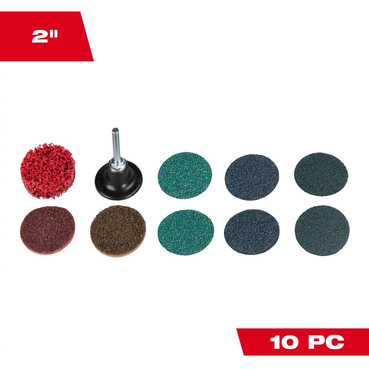 Milwaukee Tool 49-92-9000 10PC 2" Quick Change Disc Kit, 1 EA