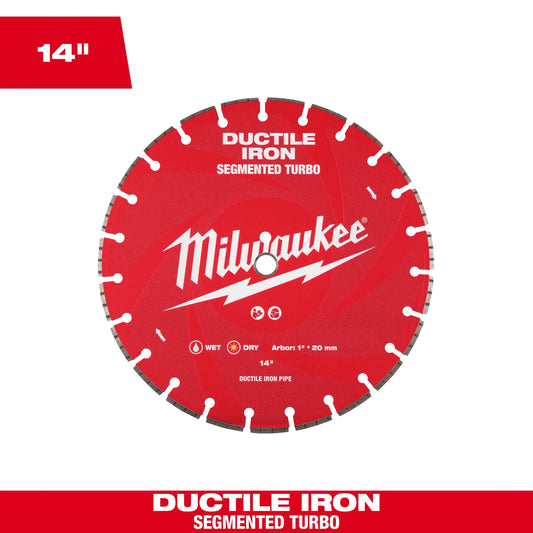 Milwaukee Tool 49-93-7340 14" Ductile Iron Segmented Diamond Blade, 1 EA