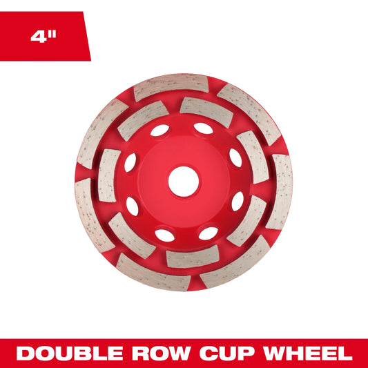 Milwaukee Tool 49-93-7760 5" DIAMOND MAX Double Row Diamond Cup Wheel, 1 EA