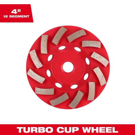 Milwaukee Tool 49-93-7790 5" DIAMOND MAX Turbo Diamond Cup Wheel - 18 Segment, 1 EA
