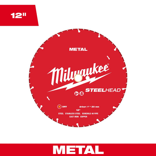 Milwaukee Tool 49-93-7835 12" STEELHEAD Metal Cutting Diamond Blade, 1 EA