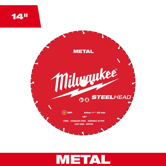 Milwaukee Tool 49-93-7840 14" STEELHEAD Metal Cutting Diamond Blade, 1 EA