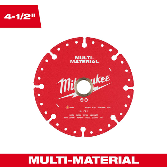 Milwaukee Tool 49-93-9604 4-1/2” Multi-Material Diamond Blade, 1 EA