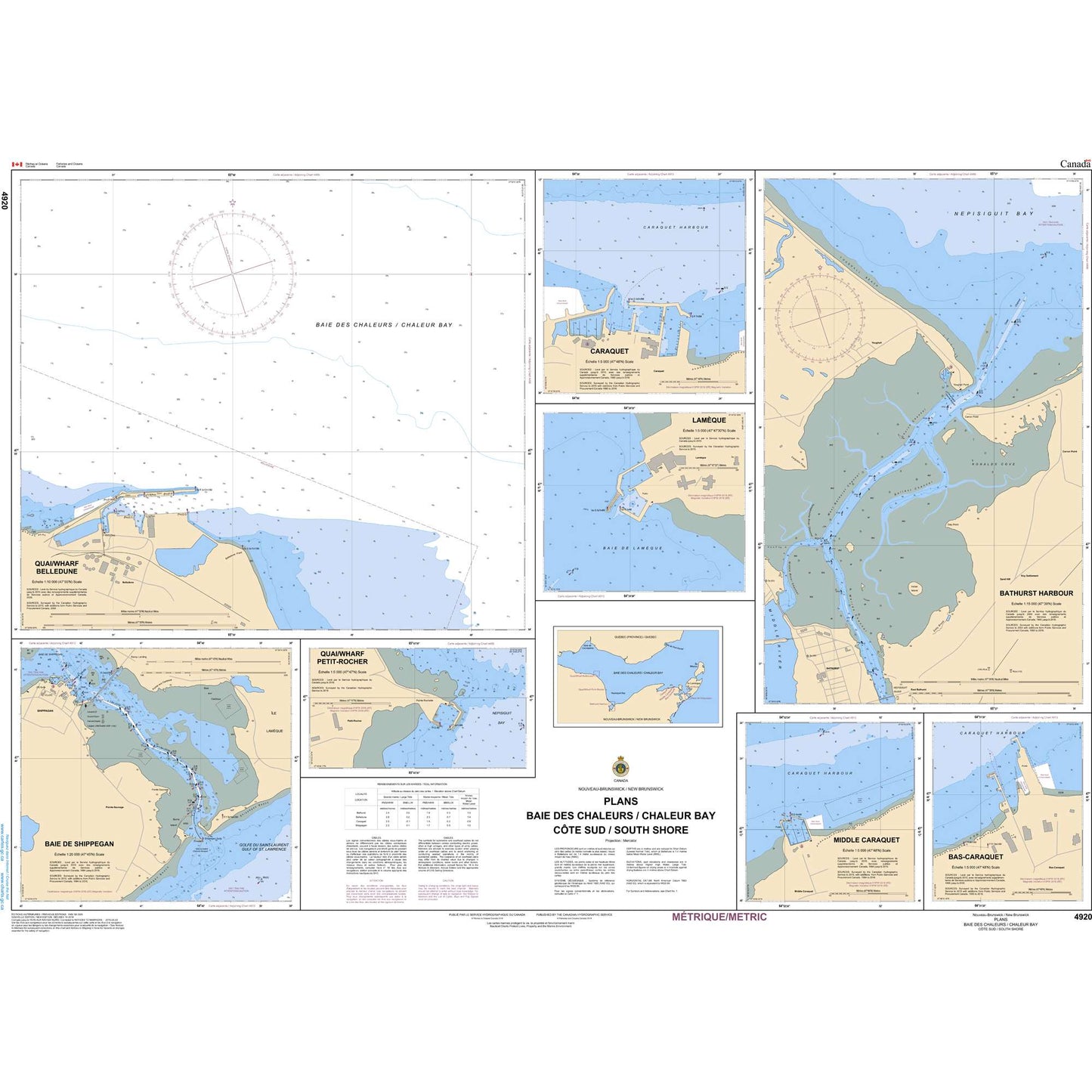 Paradise Clay CAN4920 CHS Plans Baie des Chaleurs / Chaleur Bay - Côte sud / South Shore