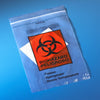 Globe Scientific 4922 Bag Biohazard Specimen Transport 6" x 10" Ziplock with Score Line Document Pouch and Absorbent Pad 100/Pack 5 Packs/Unit