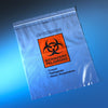 Globe Scientific 4929 Bag Biohazard Specimen Transport 12" x 15" Ziplock with Score Line and Document Pouch 100/Pack 5 Packs/Unit