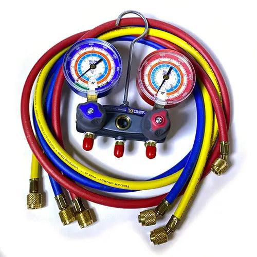 Yellow Jacket 49811 49812 with 60" PLUS II RYB, R/B gauges, kPa/psi, R22/134a/404A, Â°C