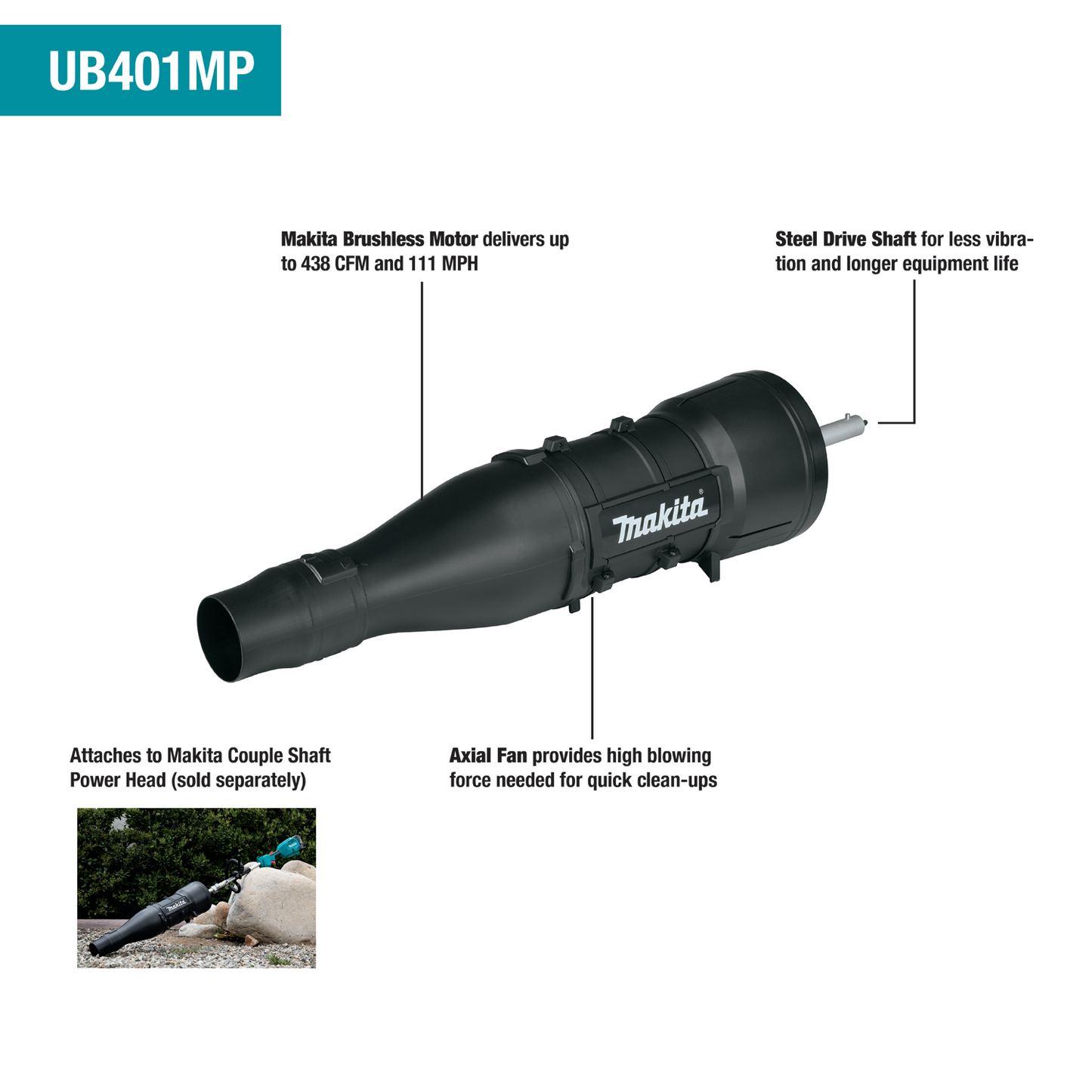 Makita UB401MP Blower Couple Shaft Attachment