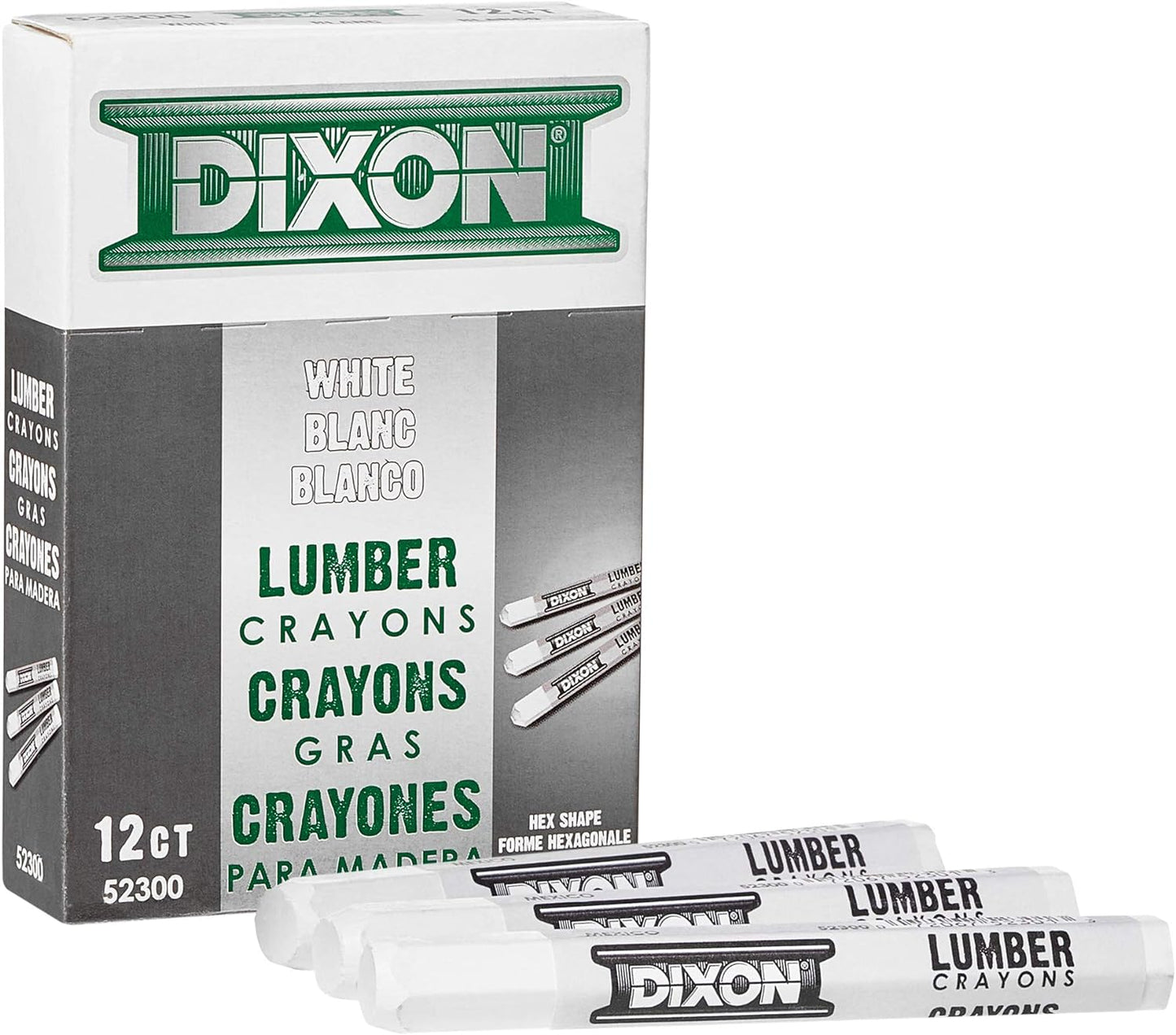 DIXON TICONDEROGA 52300 523 Whitie Lumber Crayons (12 MKR)