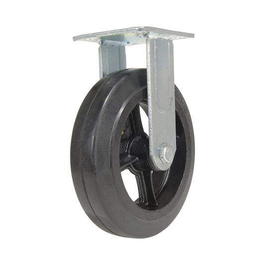 Vestil CST-VE-8X2MR-R Rubber Rigid Caster 8 In. Diameter x 2 In. Width 551 Lb. Capacity Black