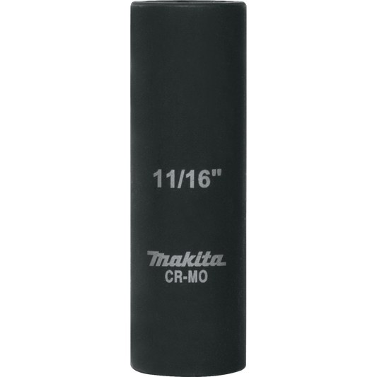 Makita A-96285 11/16" Deep Well SAE Impact Socket, 1/2" Drive