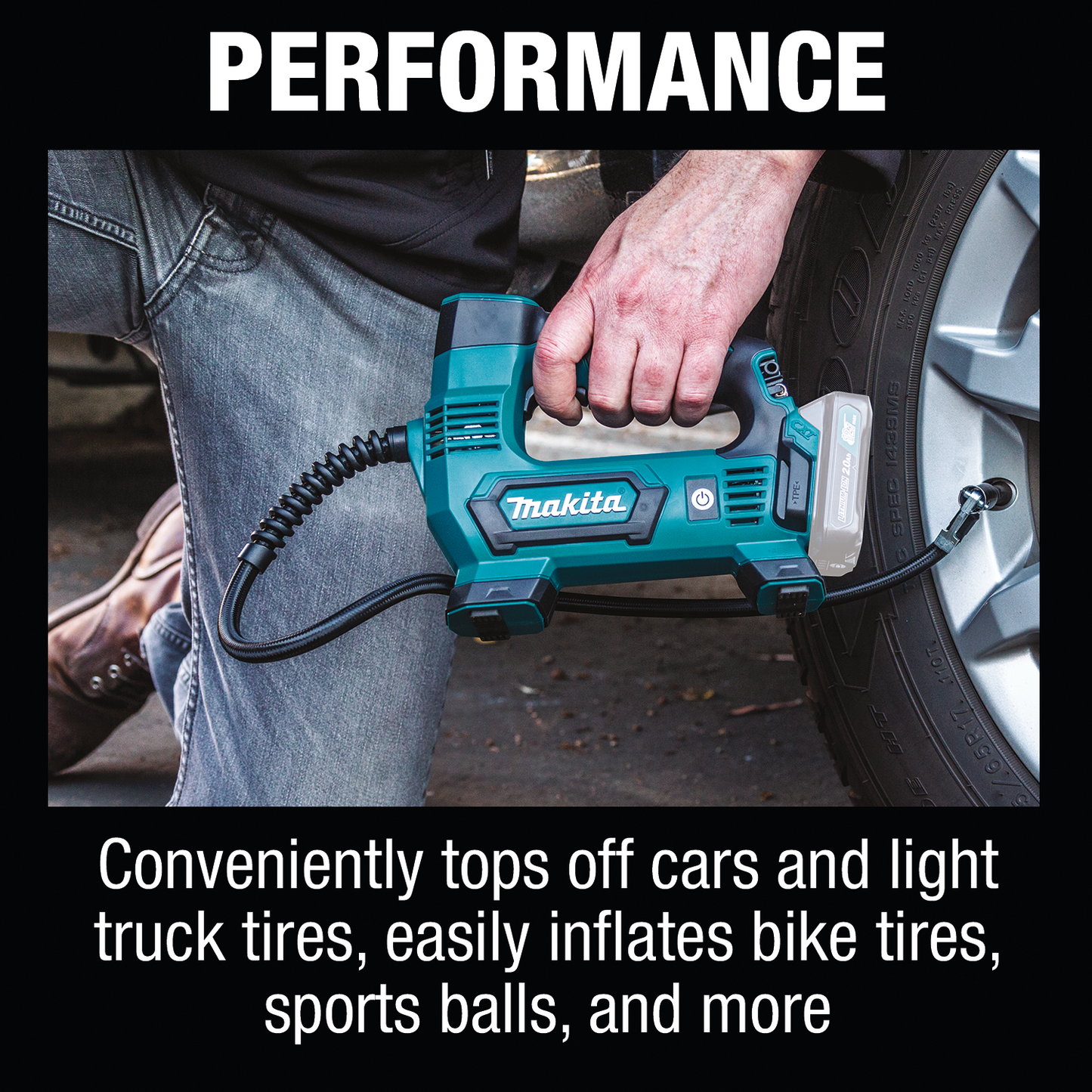 Makita MP100DZ 12V max CXT® Lithium‘Ion Cordless Inflator, Tool Only