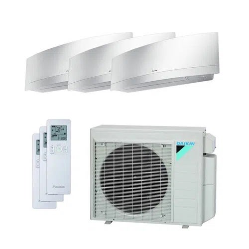 Daikin 36,000 BTU 22 SEER Tri Zone Wall Mounted Emura White Daikin Mini-Split Heat Pump System 9+12+18