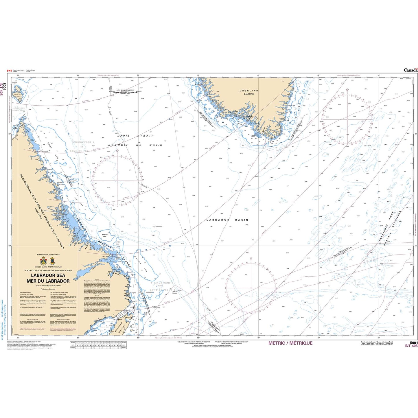 Paradise Clay CAN5001 CHS Chart Labrador Sea/ Mer du Labrador