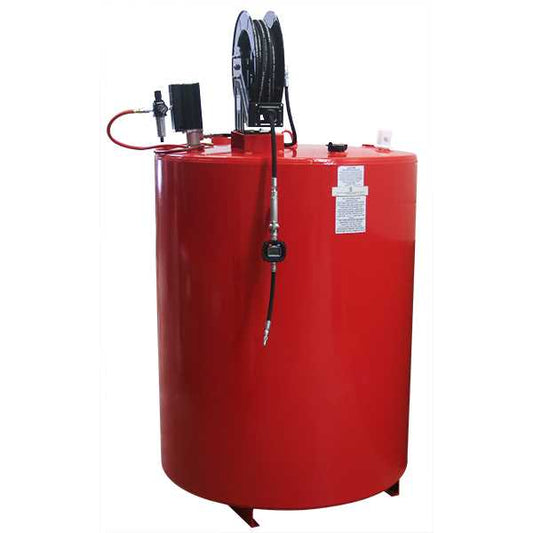 American Lube 500RV-R15D 500-Gallon Single-Wall Vertical Round Tank Package